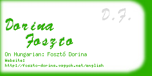 dorina foszto business card